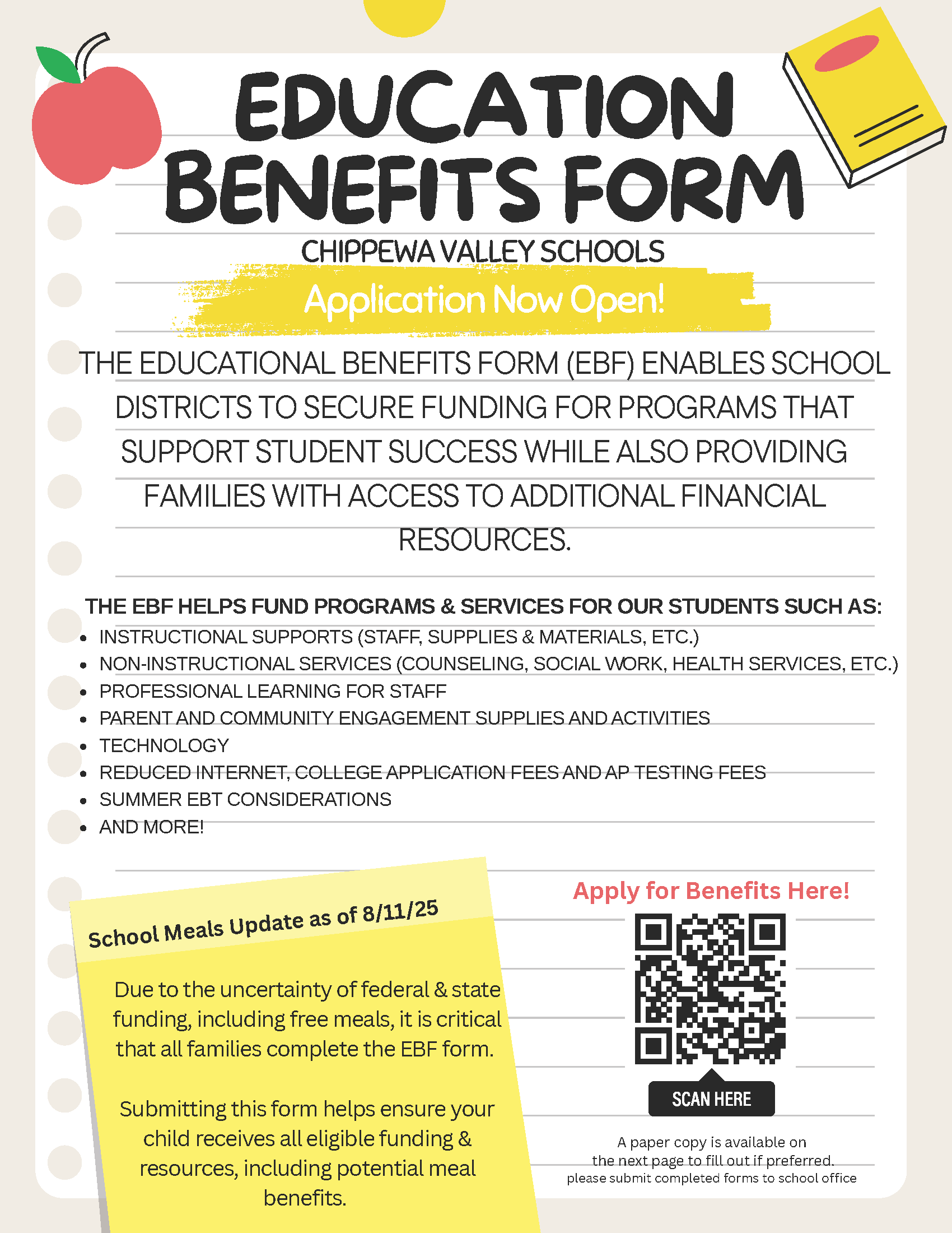 Education Benefits Form